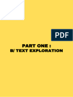 Part One: Part One:: B/ Text Exploration B/ Text Exploration