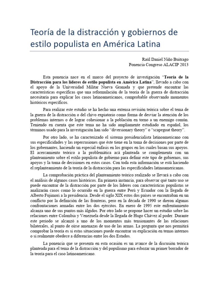 733 Buitrago 7c | PDF | Populismo | Democracia