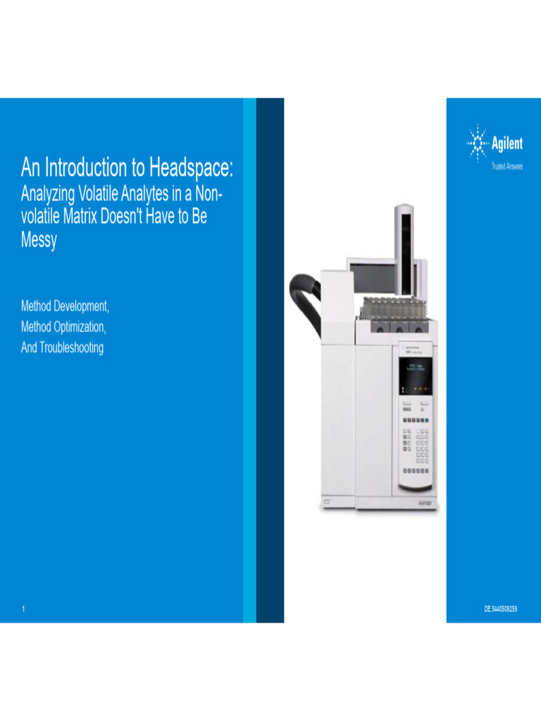 Headspace Basics -1 | PDF | Gas Chromatography | Sodium Chloride
