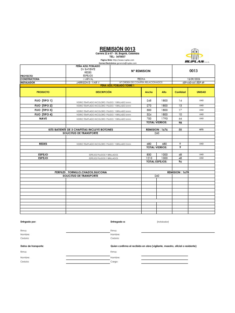 R 0013 Peñaazul Poblado VT DV Batiente Redes Kits Espejos 13092023 ...