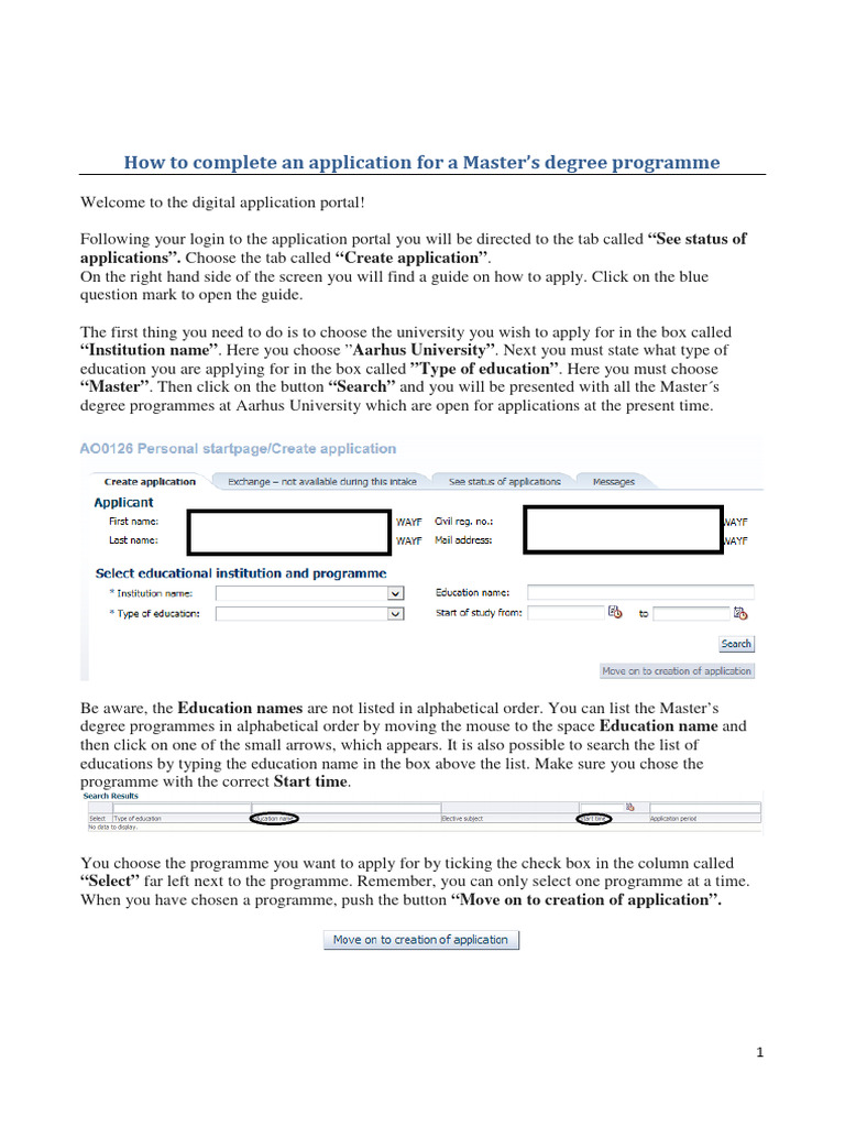 Master's Application Guide for Aarhus University | PDF | Academic ...