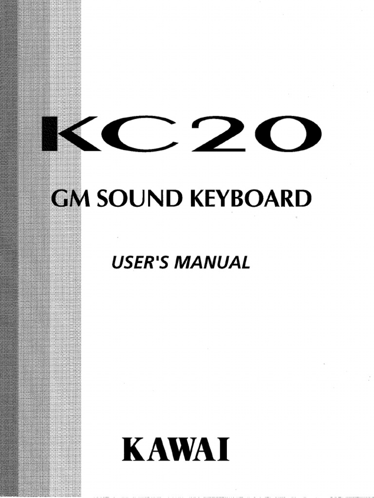 Kawai KC20 Synthesizer Manual | PDF