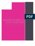 Business Studies As Level Notes 9609 2020 Syllabus - Compress