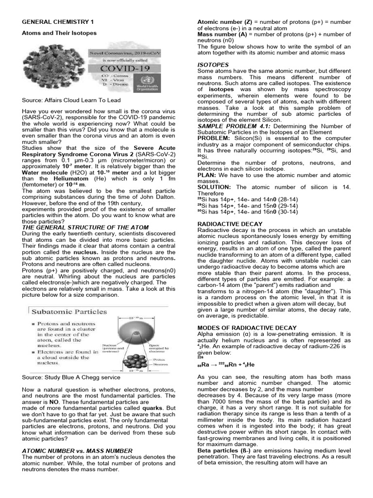 Gen chem 1 chemical formulas and structural formulas and models of