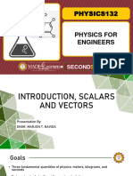 TOPIC 1 Introduction, Scalar and Vector