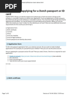 Dutch Passport Application Checklist | PDF | Identity Document | Birth ...