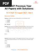 TCS NQT 2026 Cheat Sheet Overview | PDF | Numbers