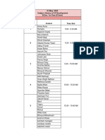 Basics of UI Development-B.des 1st Year - Schedule