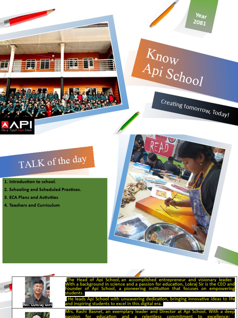 Api School Overview & Curriculum | PDF | Science | Educational Assessment
