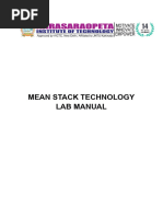 MEAN STACK TECHNOLOGIES Lab Manual