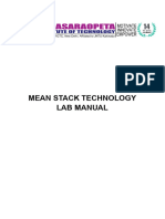 MEAN STACK TECHNOLOGIES Lab Manual