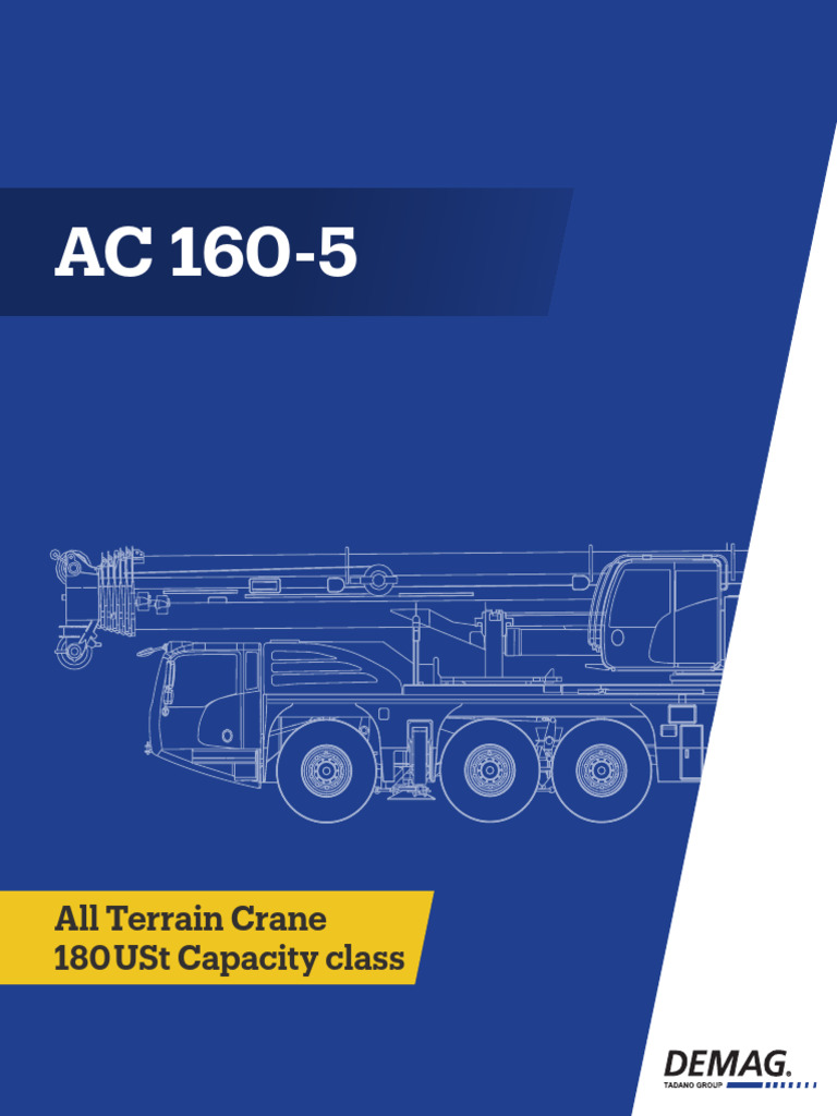 AC 160-5 All Terrain Crane Specs | PDF | Crane (Machine) | Motor Vehicle