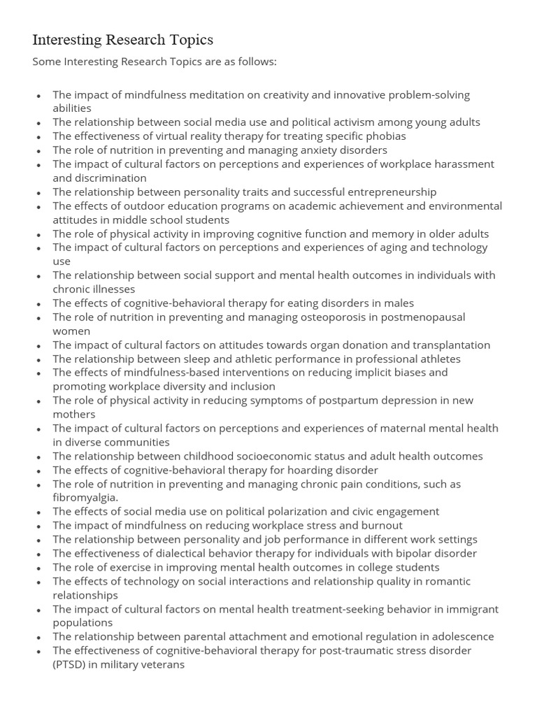 interesting-research-topics-download-free-pdf-cognitive-behavioral