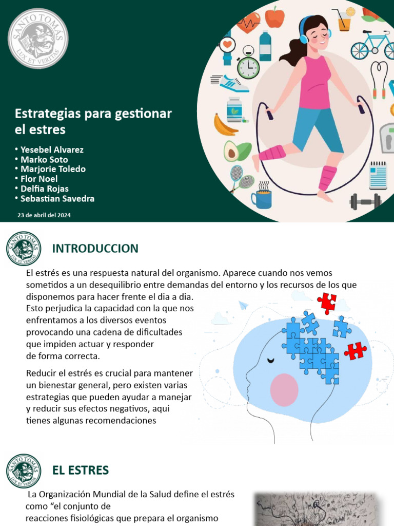 Estrategias Para Gestionar El Estres Pdf Estrés Biología Las