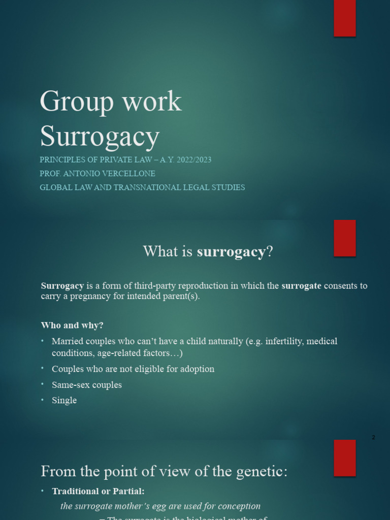 Understanding Surrogacy: Types and Regulations | PDF | Surrogacy | Justice