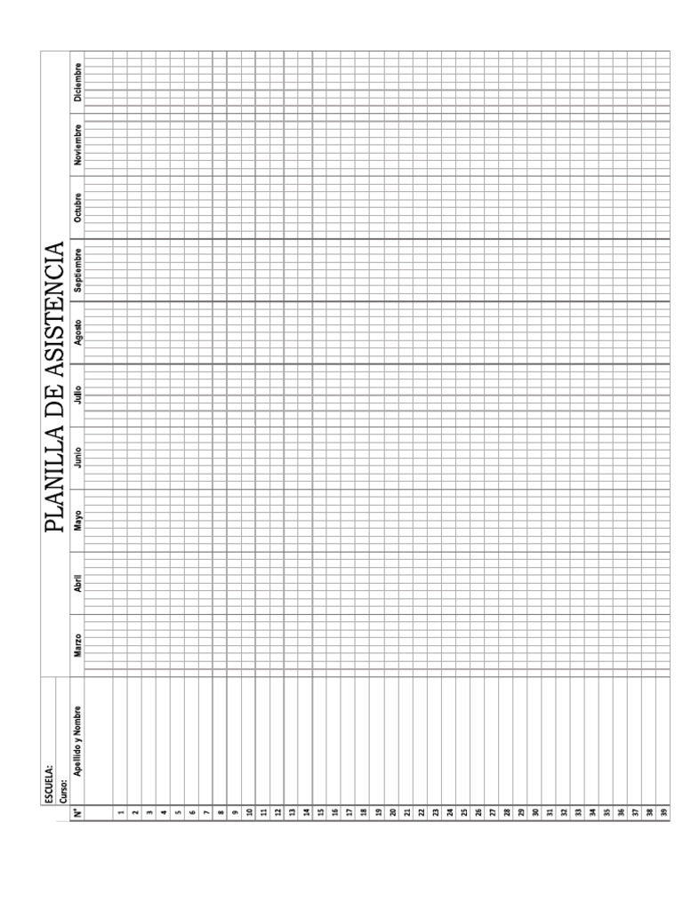 Planilla de Asistencia | PDF