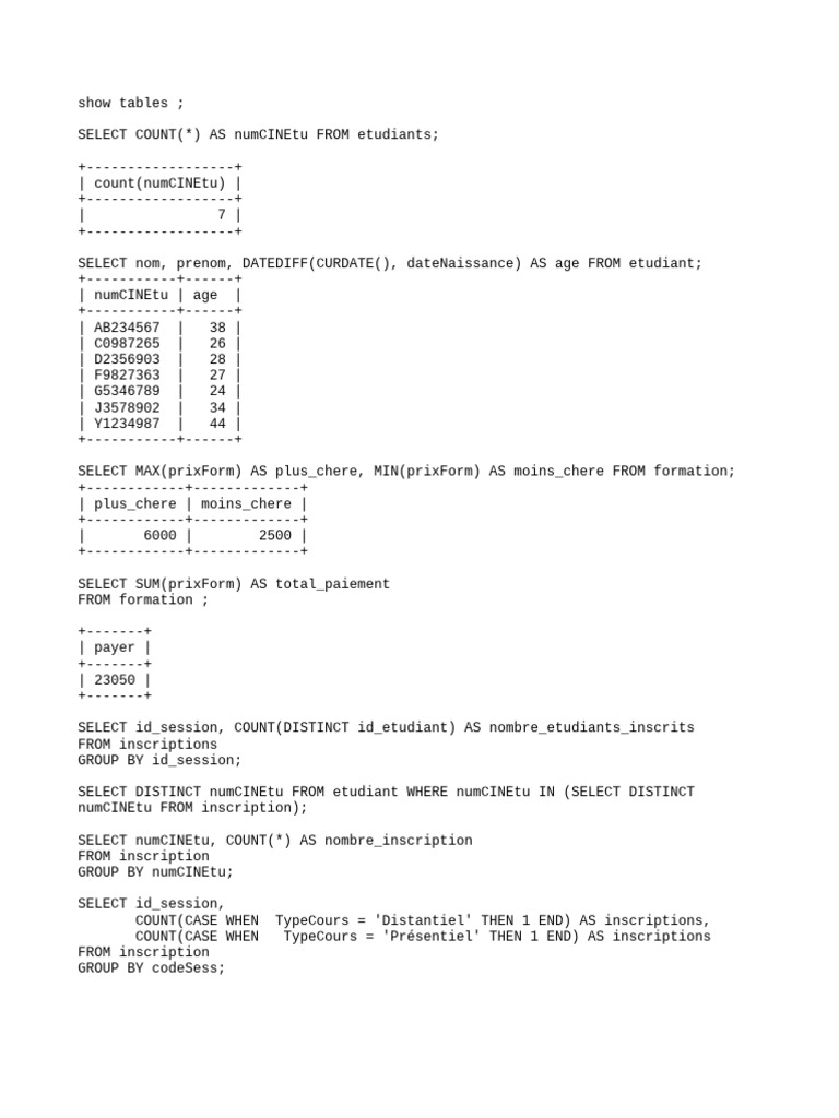 Student Enrollment and Course Data Analysis | PDF