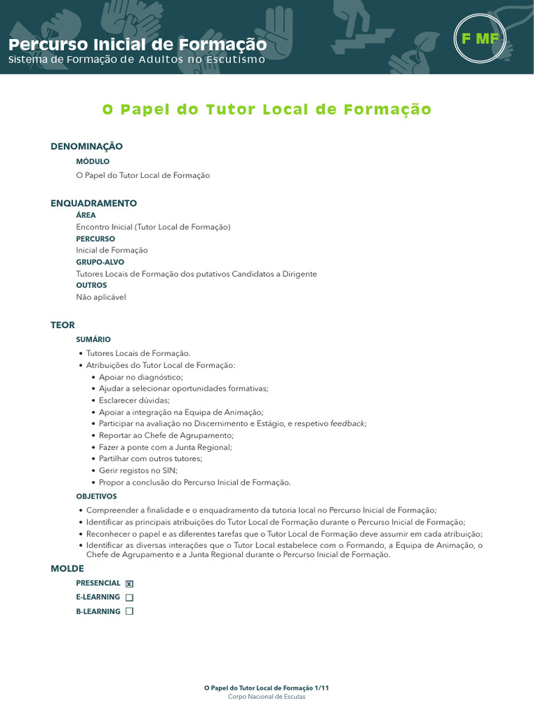 Funções do Tutor Local de Formação | PDF | Vida | Física