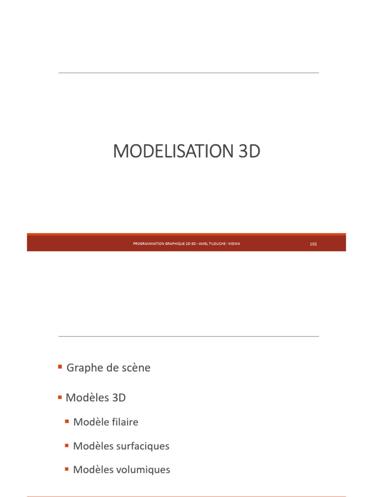 Modélisation Tridimensionnelle 3D | PDF | Modélisation ...