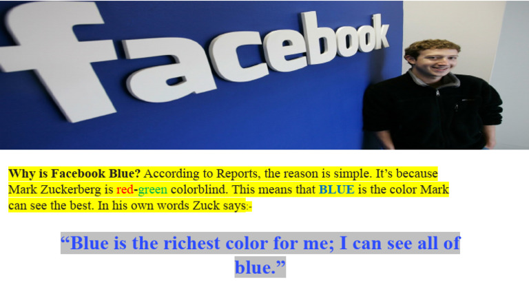 Why Facebook's Color is Blue | PDF