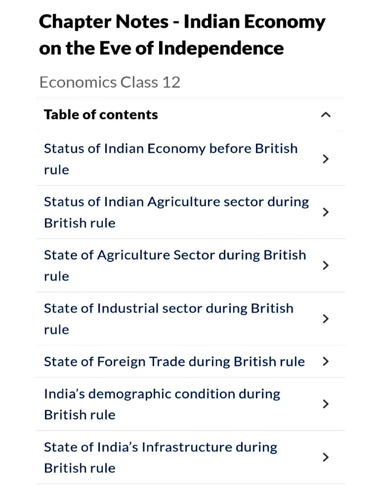 12 Eco Ch1 Indian Economy Notes Pdf