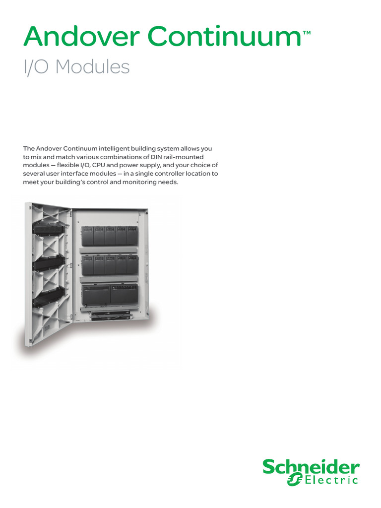 Andover Continuum I/O Modules Overview | PDF | Power Supply | Relay