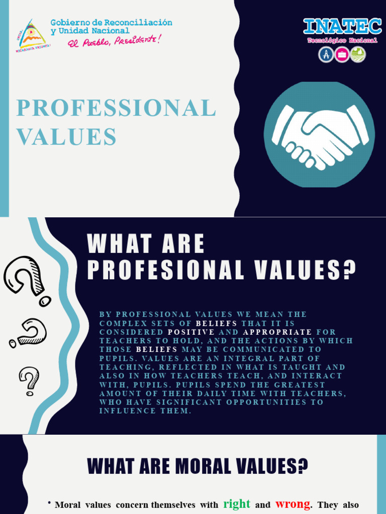 Professional and Moral Values U1 | PDF