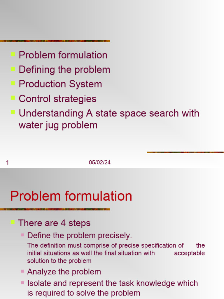 Water Jug Problem and Search Strategies | PDF | Applied Mathematics