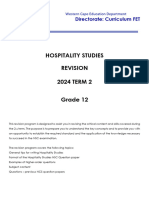 Hospitality Studies Term 2 Revision Materials 2024