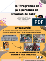 Programas para Personas en Situación de Calle