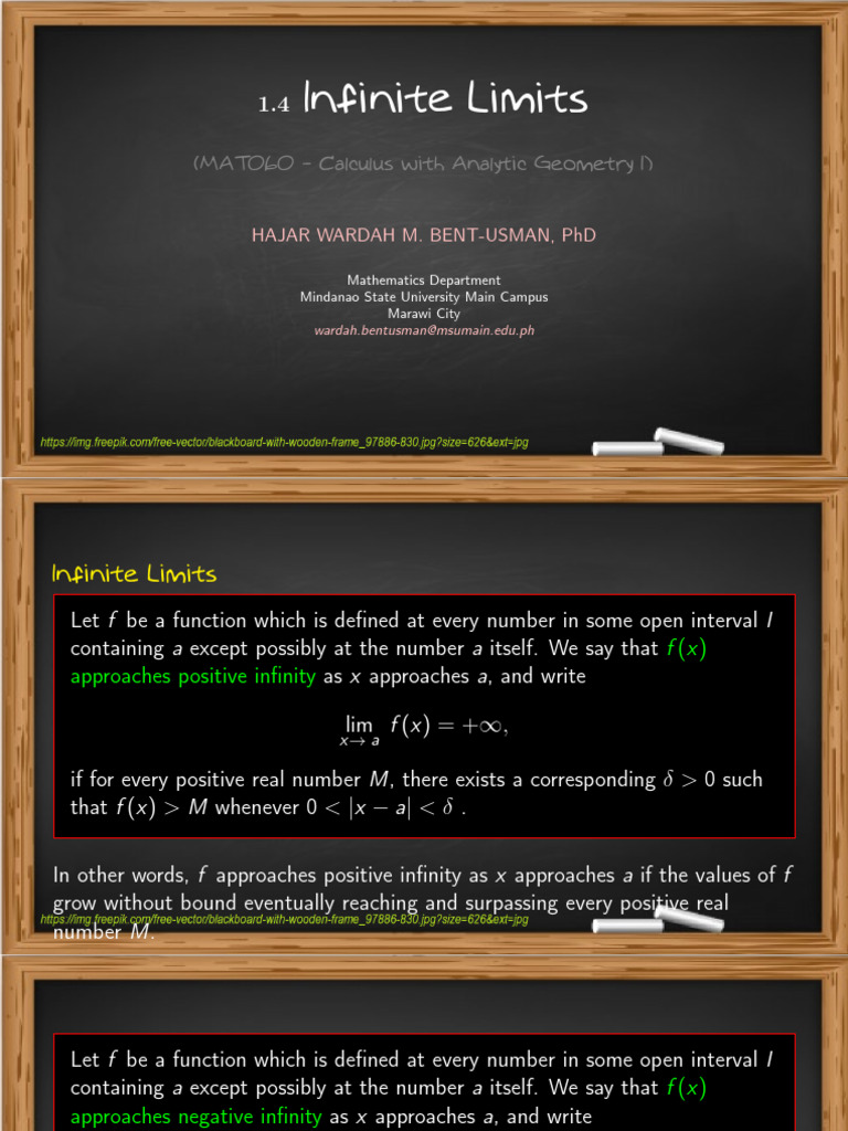 MAT060 - 5 - Infinite Limits Bent Usman | PDF | Infinity | Mathematical ...