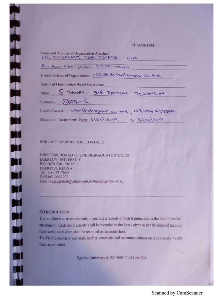 Template Filling of Attachment Logbook 2024 PDF