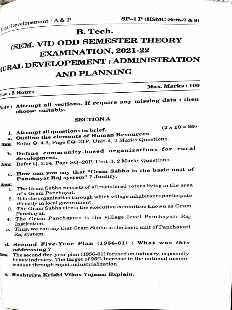 Rural Development Paper | PDF | Loans | Interest