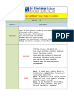 Ka & TN Cbse Vii Annual Examination Final Syllabus