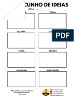 Planner Semanal de Apoio - Rascunho de Ideias