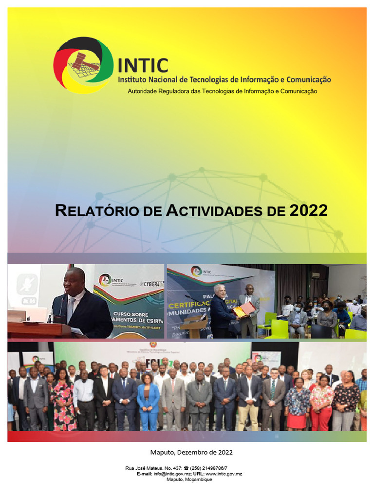 Relatório de Atividades do INTIC 2022 | PDF | Segurança de computadores ...