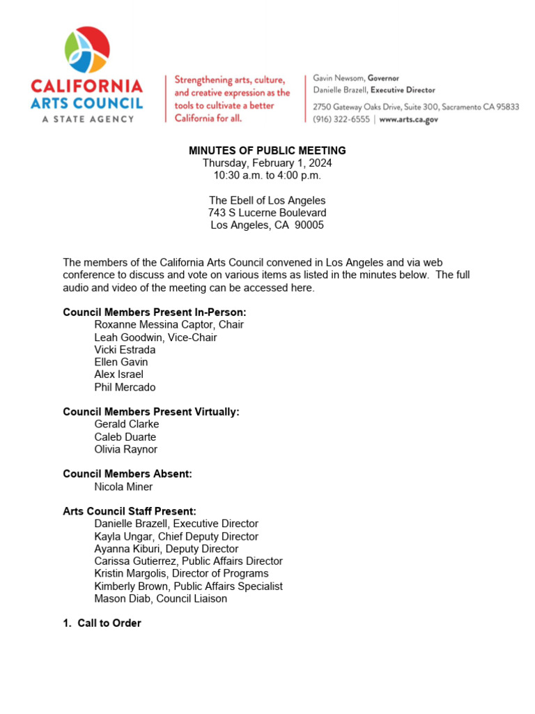 CAC Final Meeting Minutes 2024 02 01 | PDF | Committee