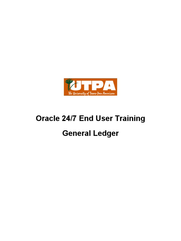 GL Training Manual | PDF