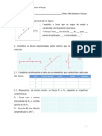 Ficha de Trabalho - F.Q. 9º Ano Movimento e Forças