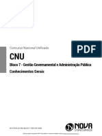 CNU Bloco 7 - Gestão Governamental e Administração Pública