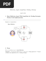 Reflection Agent Using LangChain For Trading Strategy