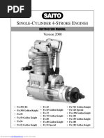 SAITO Twin-Cylinder Four-Stroke Manual | PDF | Carburetor | Throttle