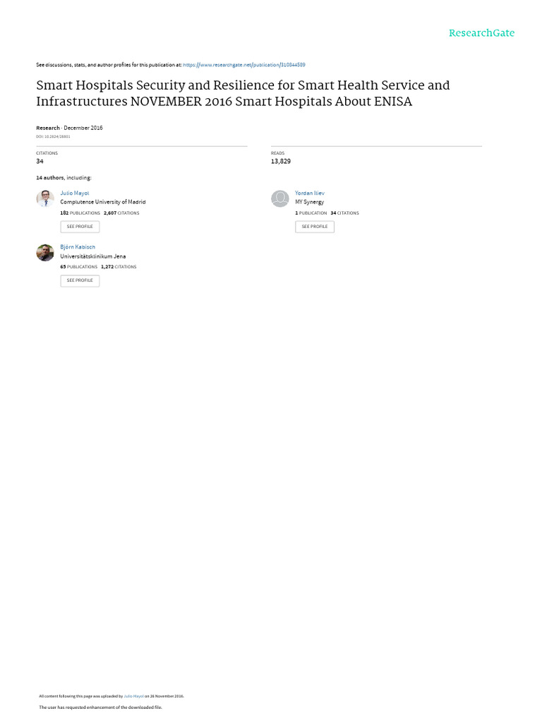 Smart Hospitals Pdf Computer Security Security