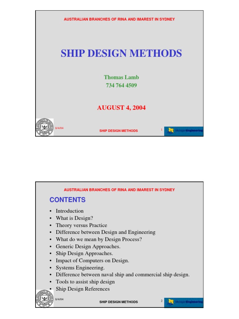Ship Design Process Overview | PDF | Naval Architecture | Systems ...