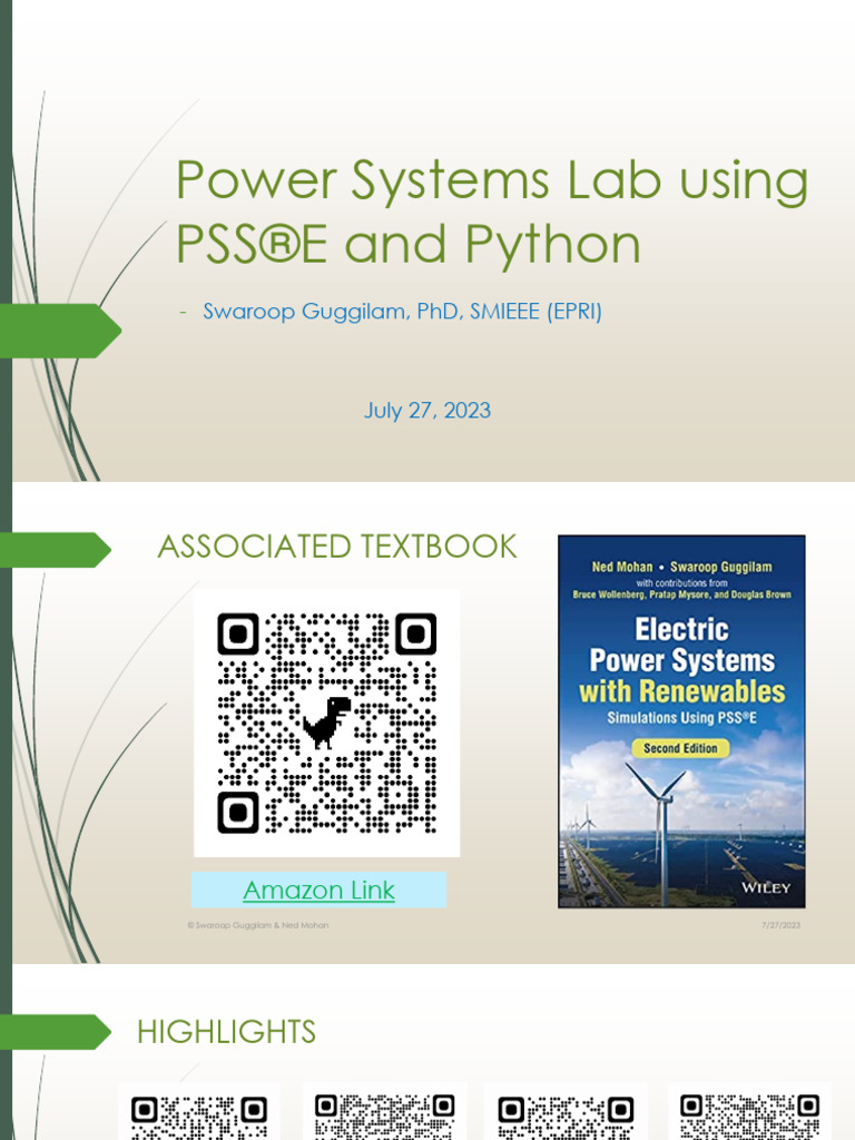 Power Systems Lab Using PSSE and Python | Download Free PDF | Electric ...