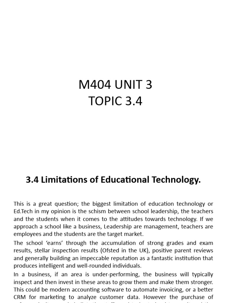 M404 Unit - 3 3.4 | PDF