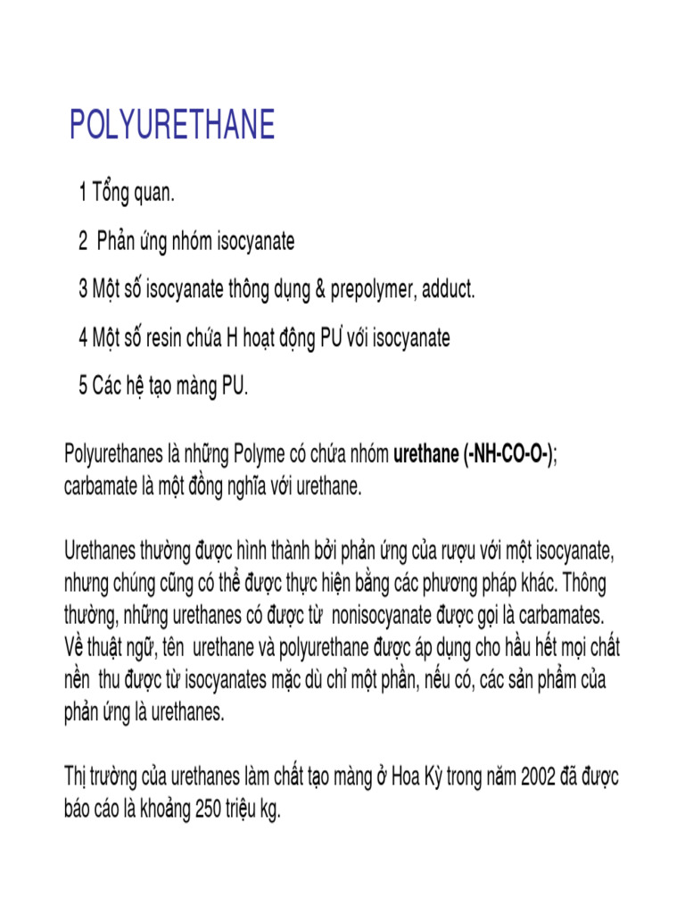 Urethanes VN | PDF