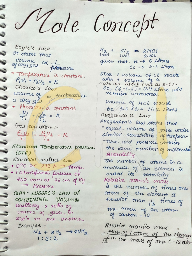 Mole Concept | PDF