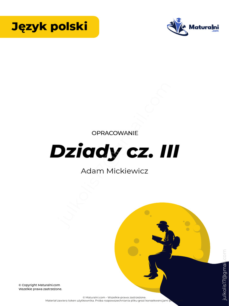 Streszczenie Szczegolowe Dziady Czesc 3 Dziady cz III - opracowanie | PDF