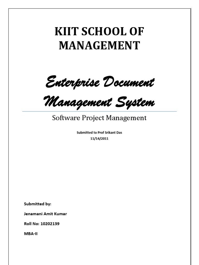 Enterprise Document Management System Project | PDF | Microsoft Sql ...